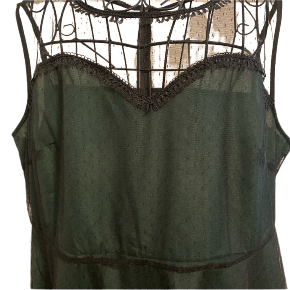 Whimsigoth Plus Size Green Lace Dress XXXL